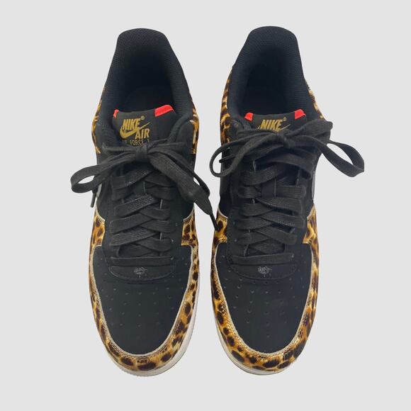Nike Air Force 1 Low Los Primeros Saner Leopard Print Black Men’s 9 AH7738-001 - Picture 5 of 12